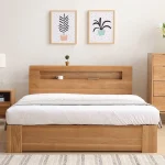 tempat tidur jati minimalis