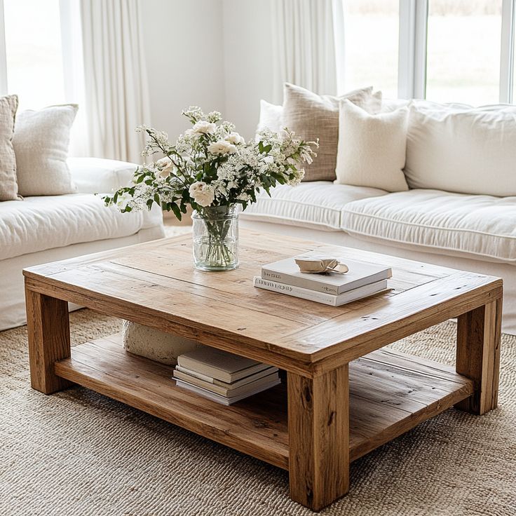 Coffee Table Jati Mebel Indoor Minimalis
