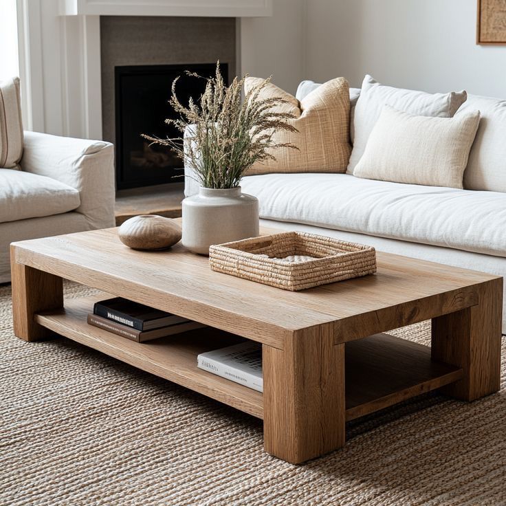 Meja Tamu Kayu Solid Tebal - Robusta Coffee Table