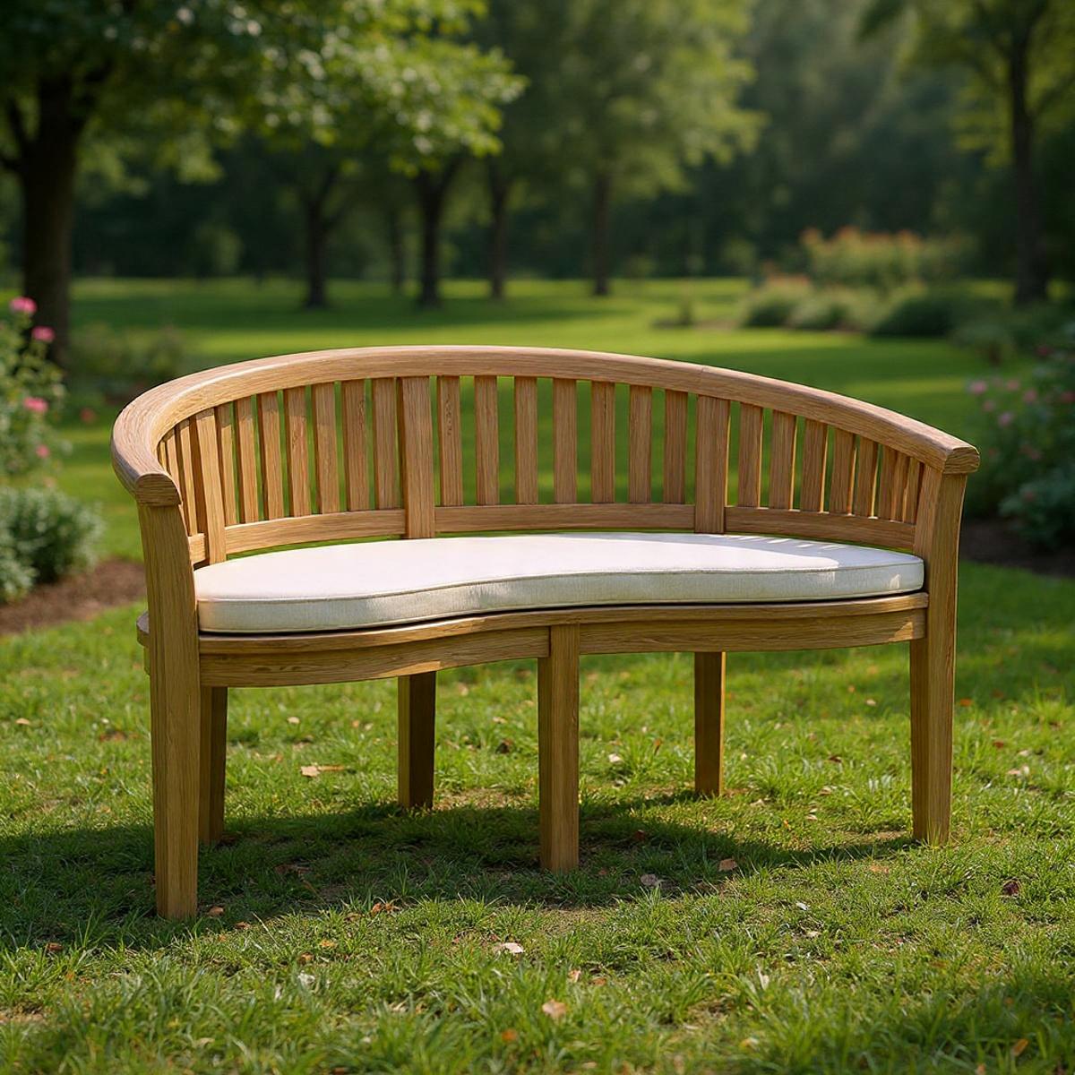 Bangku kacang garden teak bench