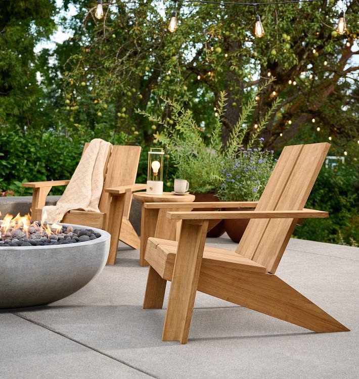 Adirondack Teak Square Chair
