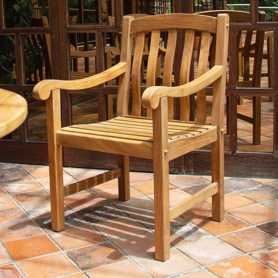 Accord Teak Garden Armchair Side View - Jagad Kayu