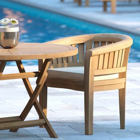 Kacang Round Back Teak Chair