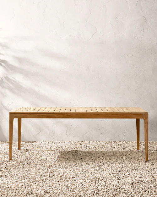 Lokatara Teak Table Profile Side View