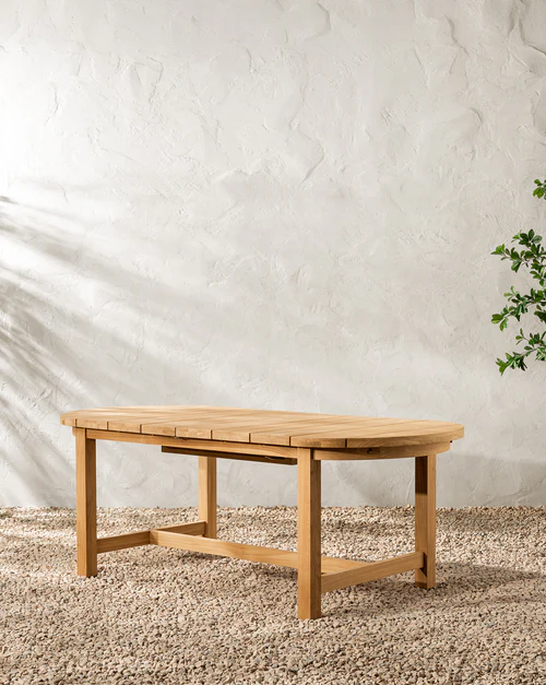 Pahopu Teak Table Left Profile View