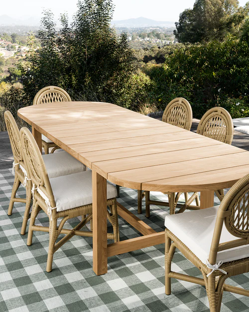 Pahopu Teak Table Oval Garden Furniture