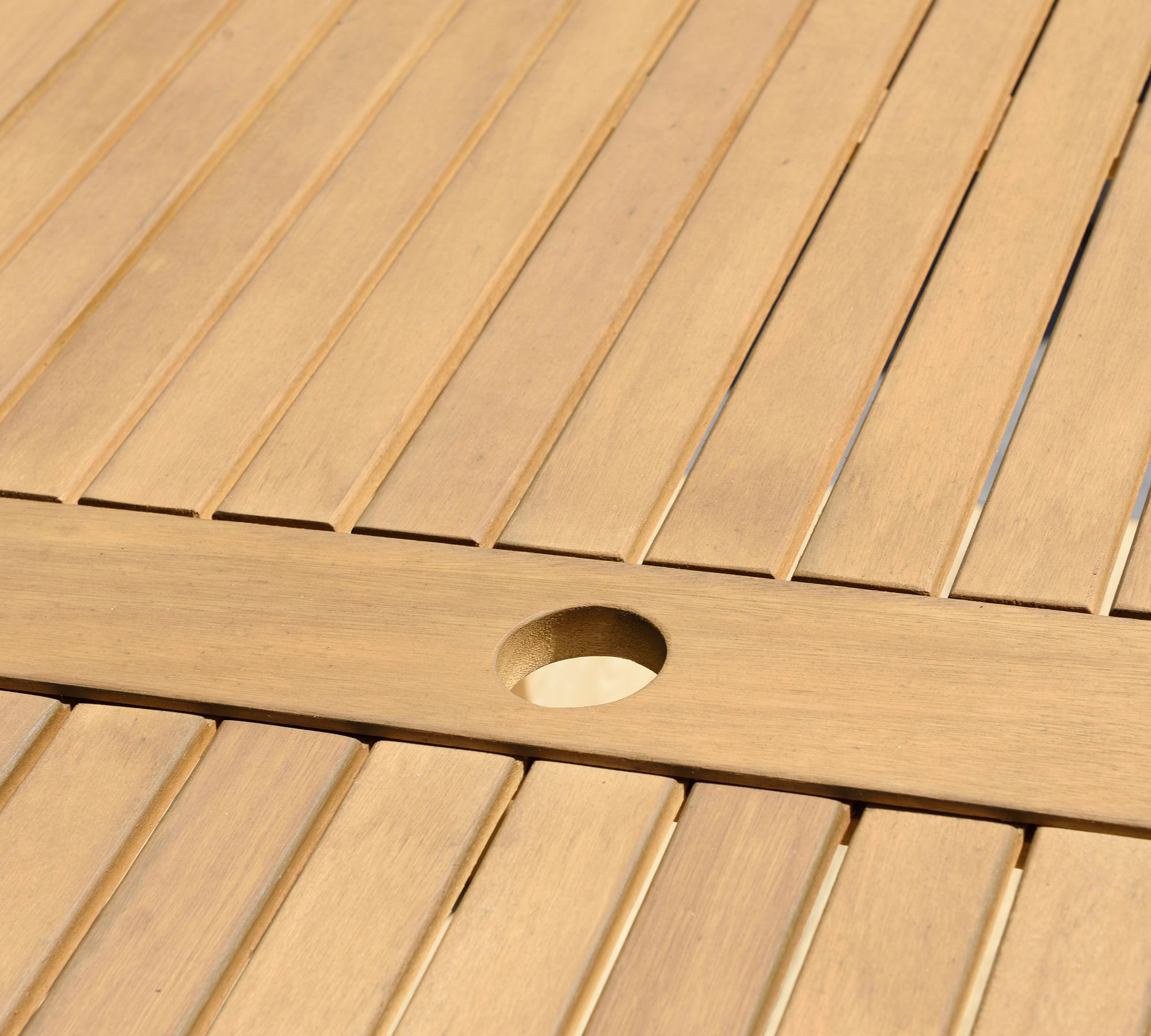 Nganjun Teak Table Top View