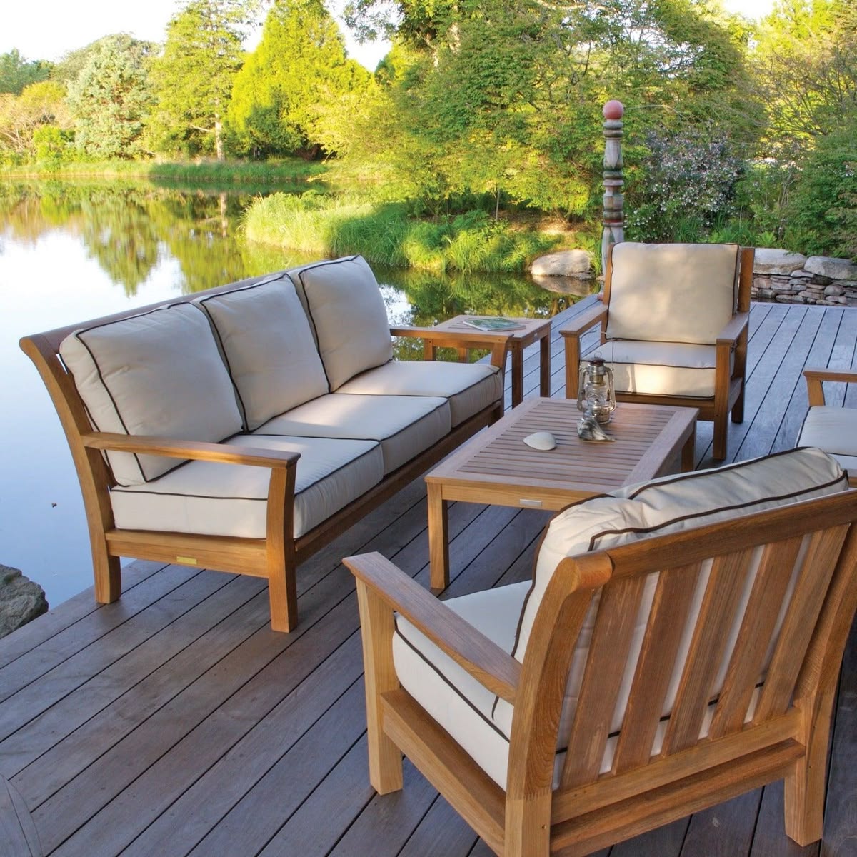 Aleta Outdoor Teak Sofa Set Mebel Jepara Furniture