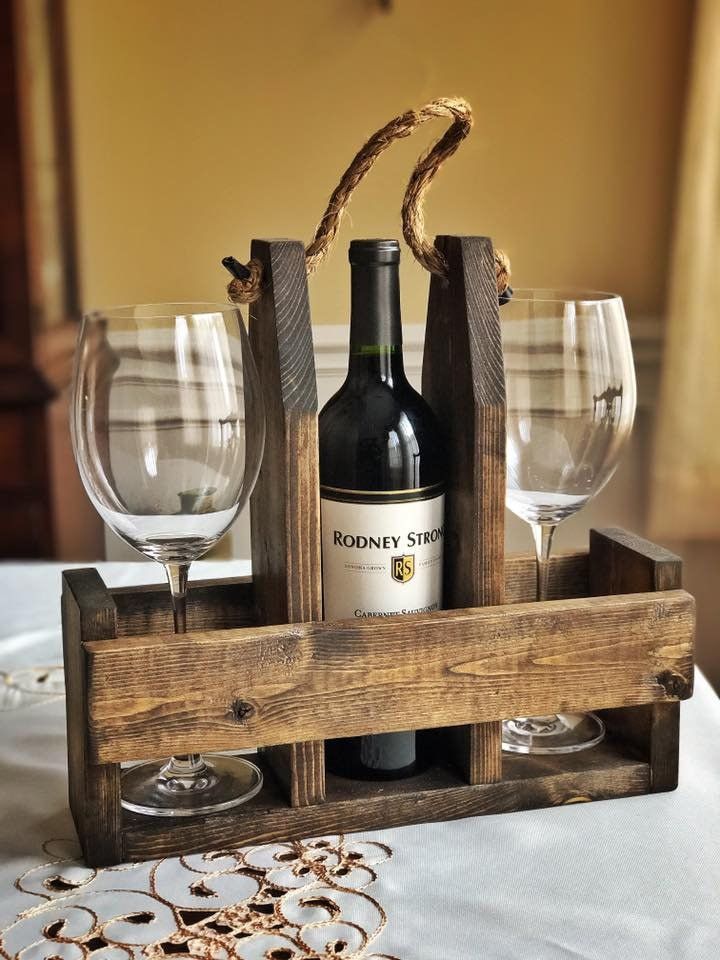 Rak Wine Kayu Rustic