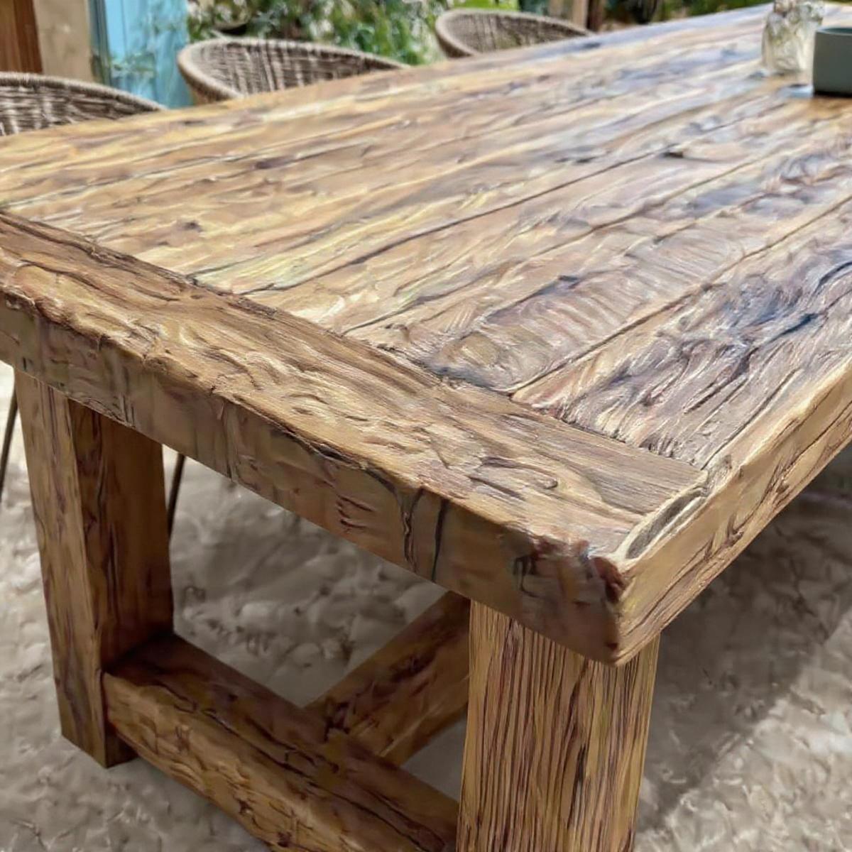 Detail Serat Kayu Meja