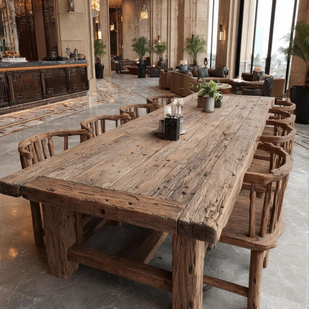 Meja Makan Reclaimed Furniture Jati Jepara